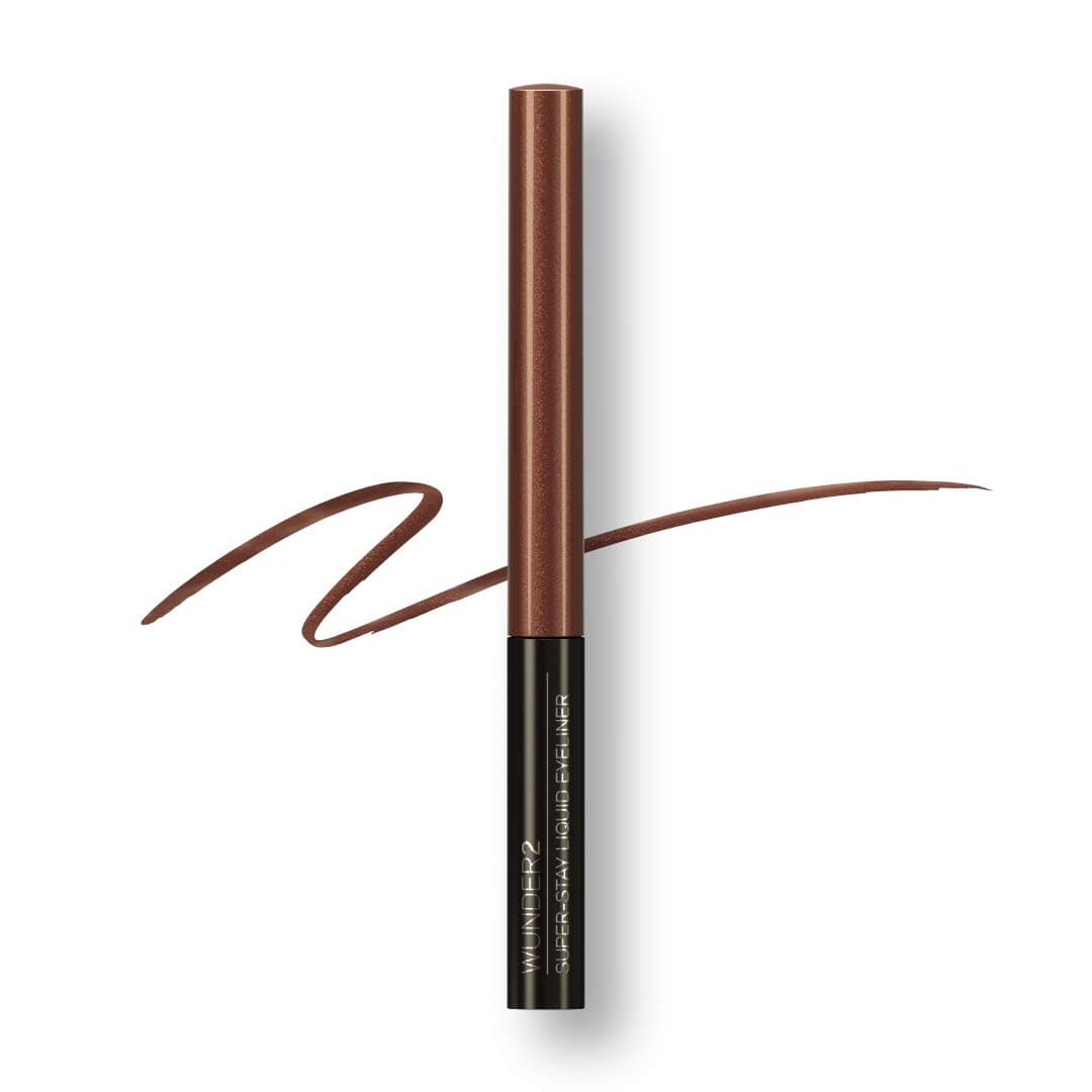 Wunder2 SUPER-STAY LIQUID LINER Makeup Waterproof Liquid Eyeliner Pen Long Lasting Smudge Proof, Color Glazed Chocolate