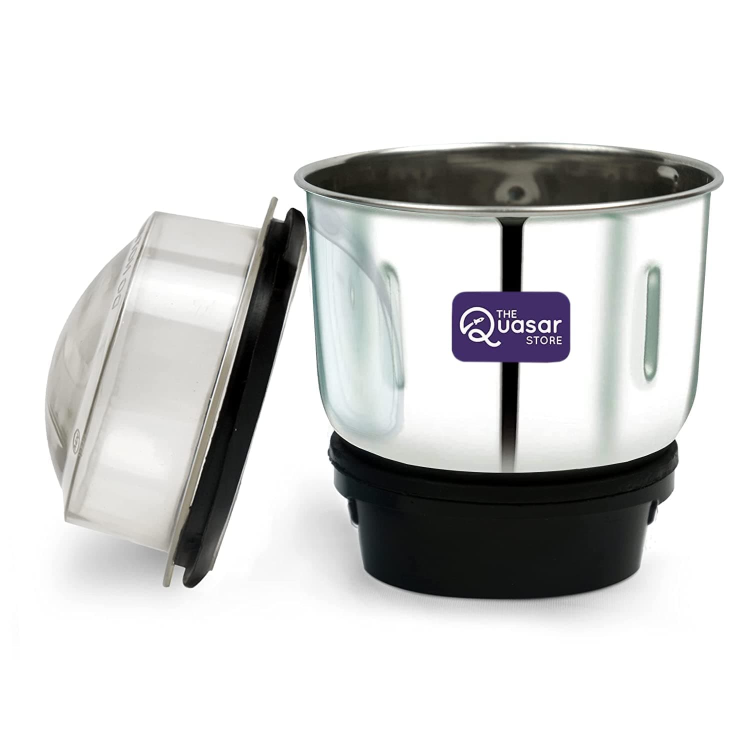 Mixer Grinder Chutney Jar (425 ml) Suitable for all Local & Branded Mixer which comes with 2 Lock & 4 Teeth Coupler (Stainless Steel, Silver)