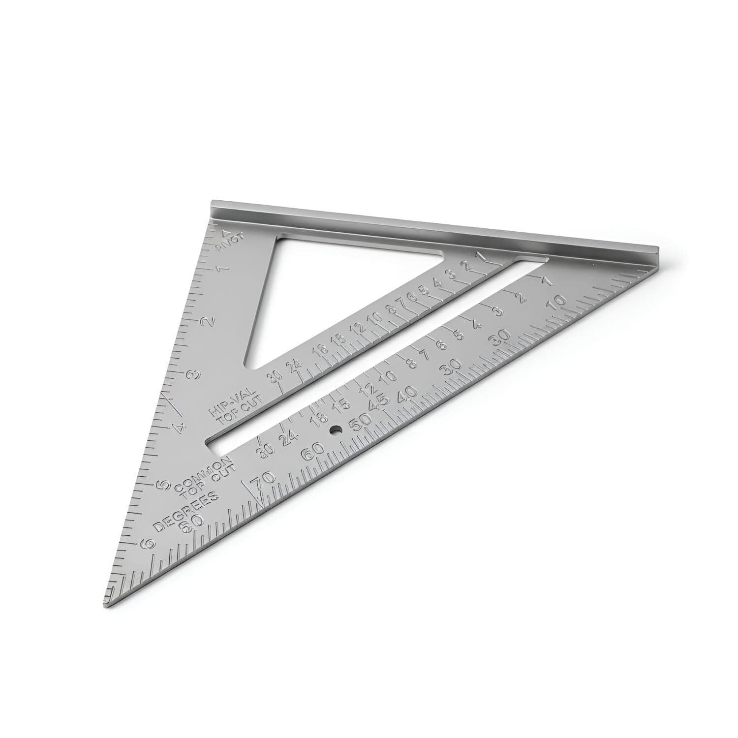 Oblivion Double Side Scale Aluminium Alloy Metric Inch Triangle Ruler Measurement Hand Tools, Speed Square, Square Layout Tool (7 inch speed square)