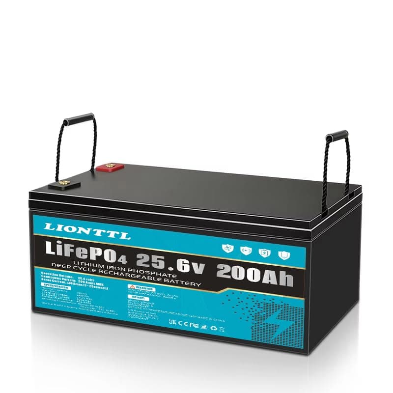 24V 200Ah LiFePO4 Battery, 5000+ Deep Cycle,Rechargeable Lithium Ion Phosphate Leisure Battery with BMS,for Solar Systems