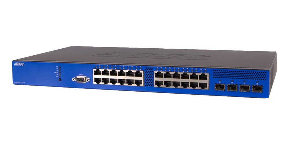 ADTRAN NetVanta 1534P - 2.1 Gen - Switch - 28 Ports - Managed - Rack-mountable - Black/Blue (1702591G2)