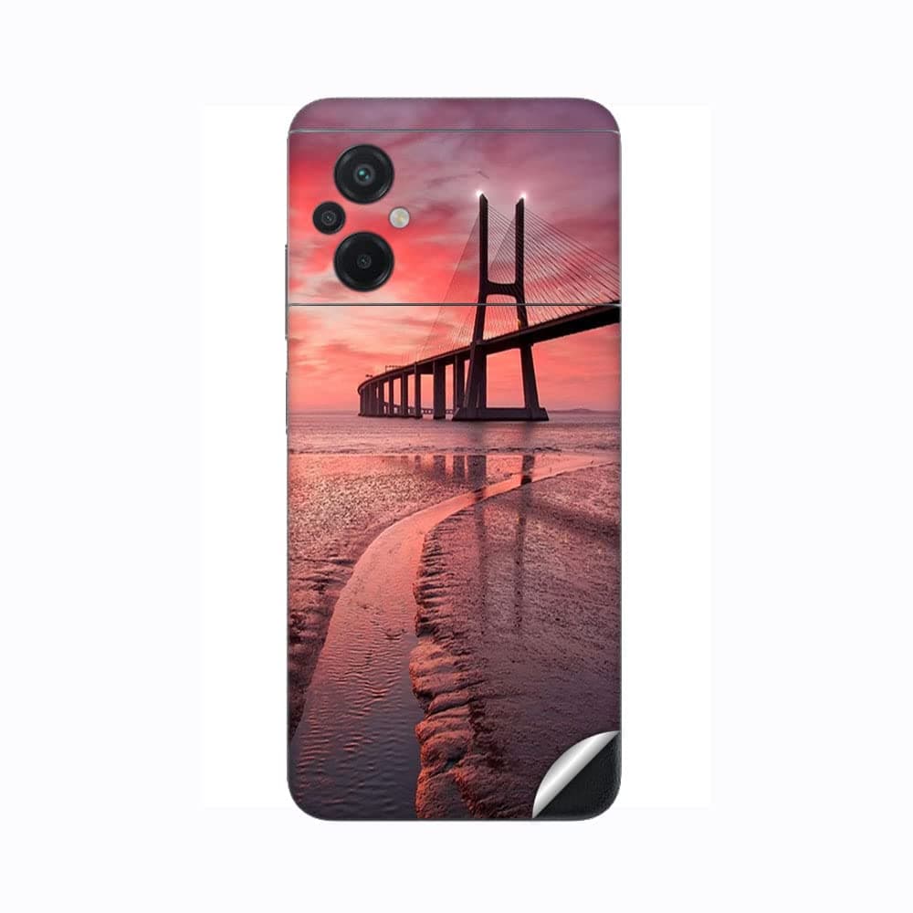 GADGETS WRAP Printed Vinyl Skin Sticker Decal for Poco M5 - Vasco Da Gama Bridge Multicolor