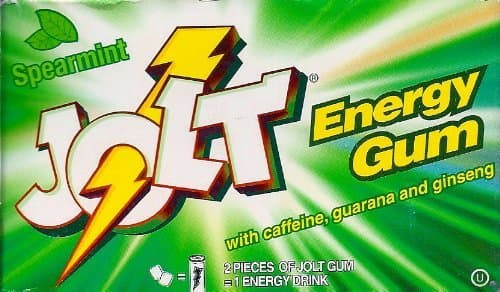 Jolt Energy Gum Same Jolt As Jolt Cola with Caffeine,guarana & Ginseng 48 Pieces SPEARMINT