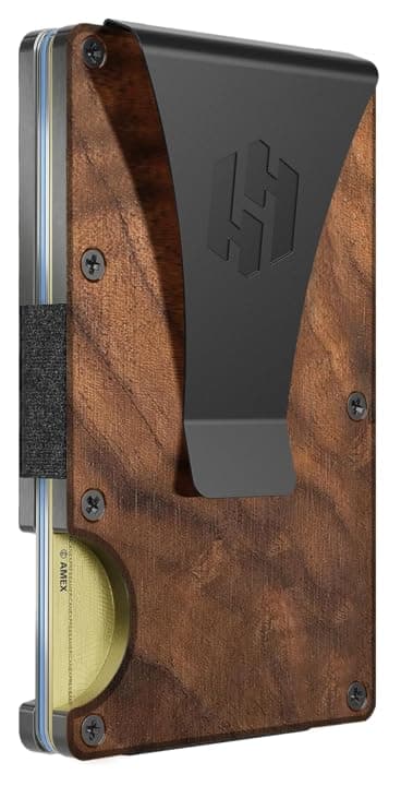 Wallet for Men – Slim RFID Blocking Metal Wallet with Money Clip, Minimalist Front Pocket Credit Card Holder, Small Mens Wallet