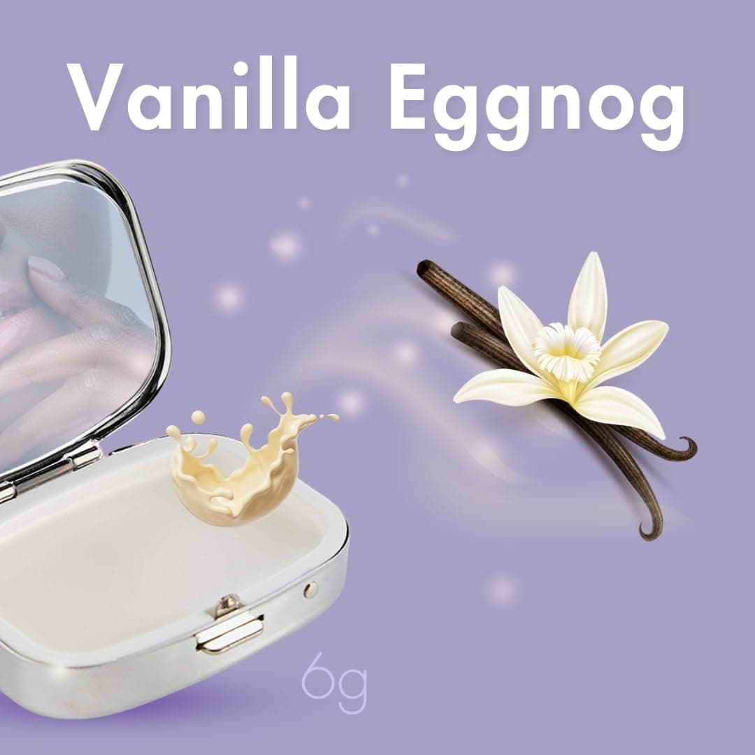 Cath Kidston Lip Balm 6 g Mirror Compact, Display Tray, Eggnog Flavour, Travel Size and Vegan Friendly, Beauty Gift For Her, Christmas Décor and Stocking Filler, A Doll’s House Collection