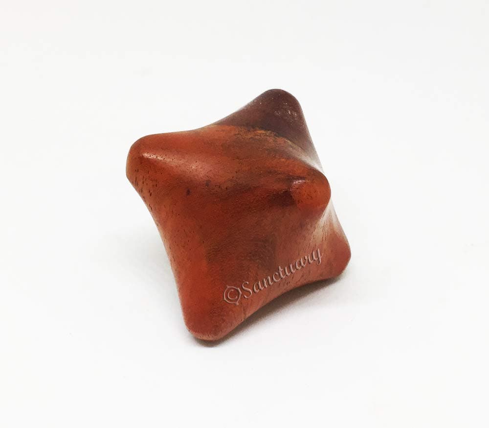 Cube-Shape Star Hand Wooden Massage Tool for Back Neck Shoulder Body Reflexology Stick Muscle Trigger Point Self Relief Manual Thailand 1.5 x 1.5 Inches