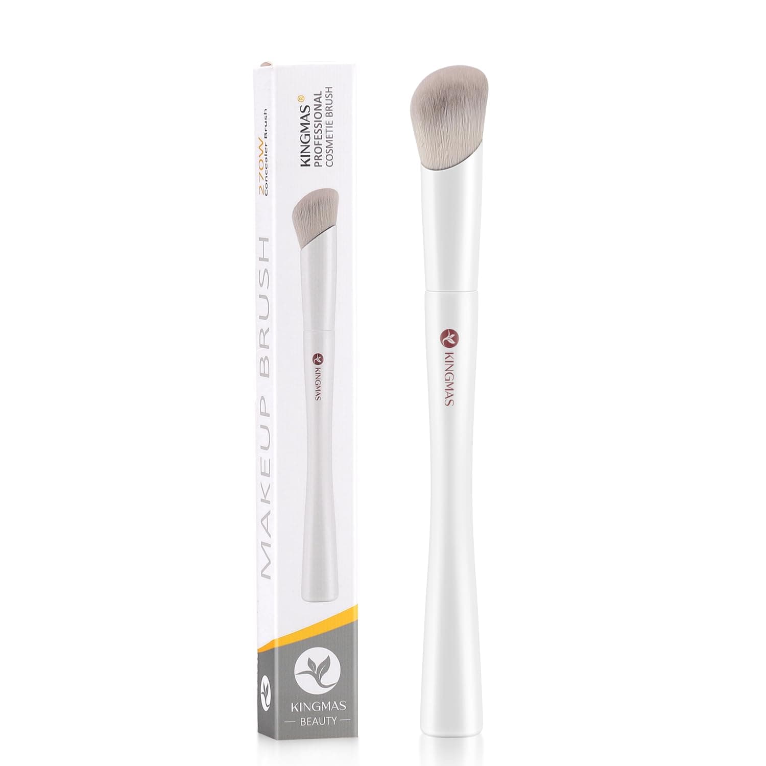 KINGMAS Concealer Brush, Angled Under Eye Makeup Brush Small Precision Face Blending Brush (270)