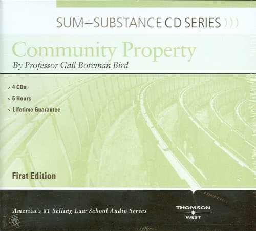 Sum and Substance Audio on Community Property 1st Edition