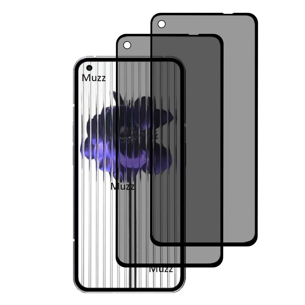 Muzz For Nothing Phone 1 Privacy Screen Protector, Anti-Spy Tempered Glass Film, 9H Hardness, Scratch Resistant, Bubble Free Anti Spy Tempered Glass Screen Protector for Nothing Phone (2 Packs)