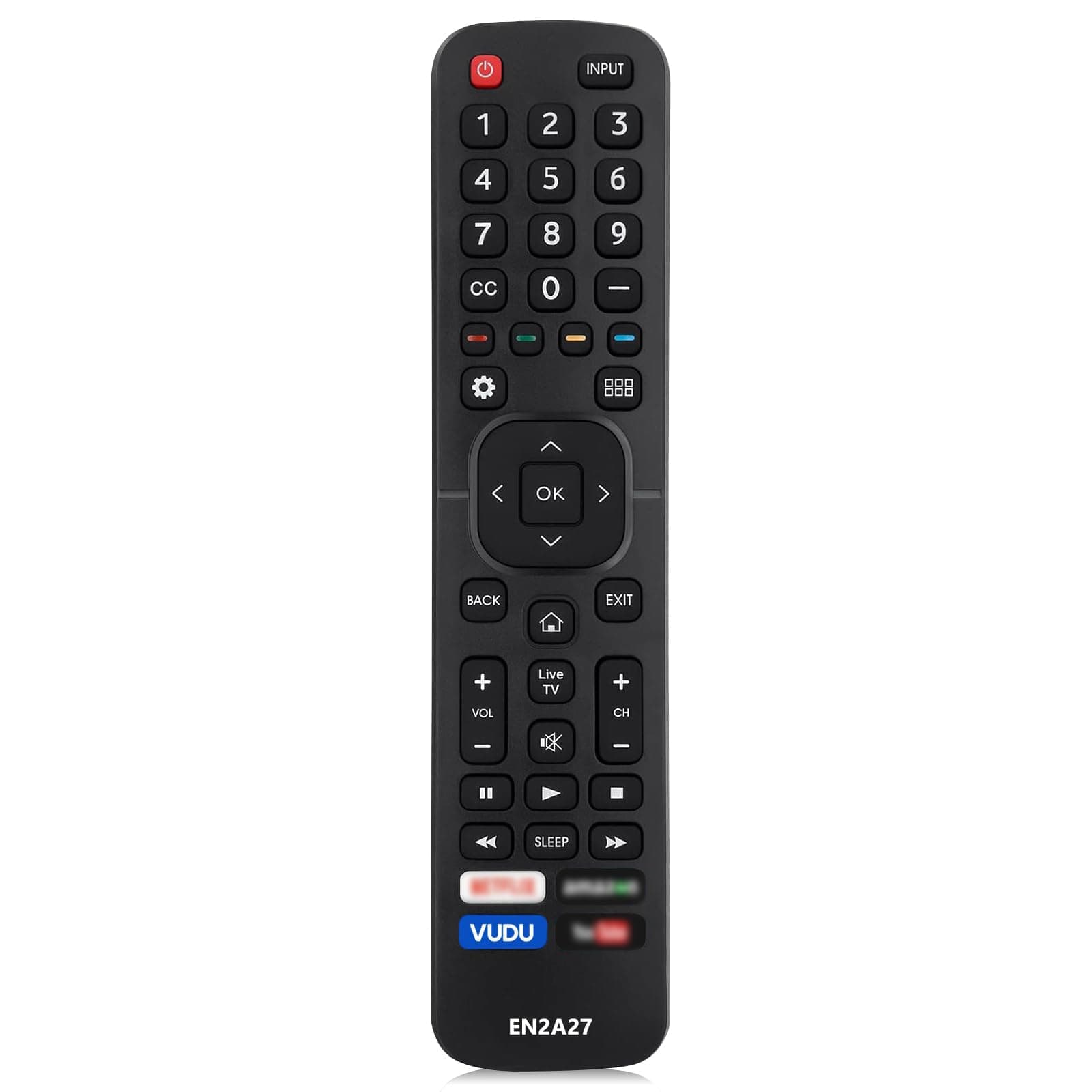 Replacement Hisense Universal TV Remote Control Fit for All Hisense 4K UHD Android Smart TV No Setting-up (EN2A27)