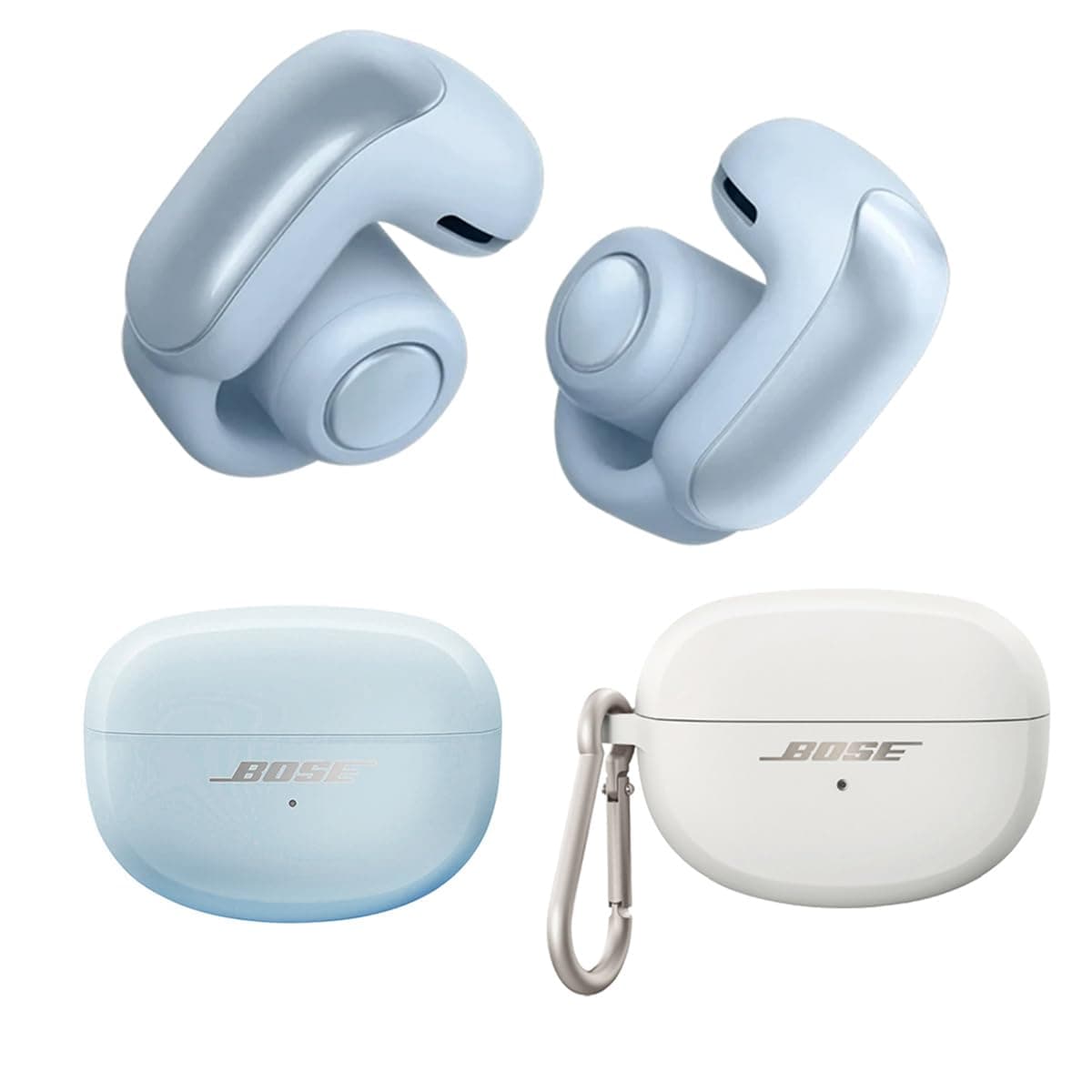 Ultra Open Earbuds with Immersive Audio, Open Ear Wireless Clip on Earbuds for Comfort, OpenAudio for Awareness, Bundle Silicone Case Cover for Ultra Open Earbuds (Moonstone Blue)