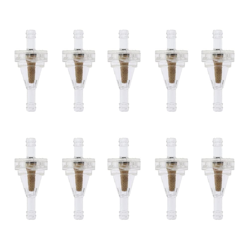 BRAVECOW 10pcs Universal 1/4" Fuel Filters Small Engine Inline Carb Fuel Gas Filters For Dirt Bike ATV UTV Motorcycle Snowmobile