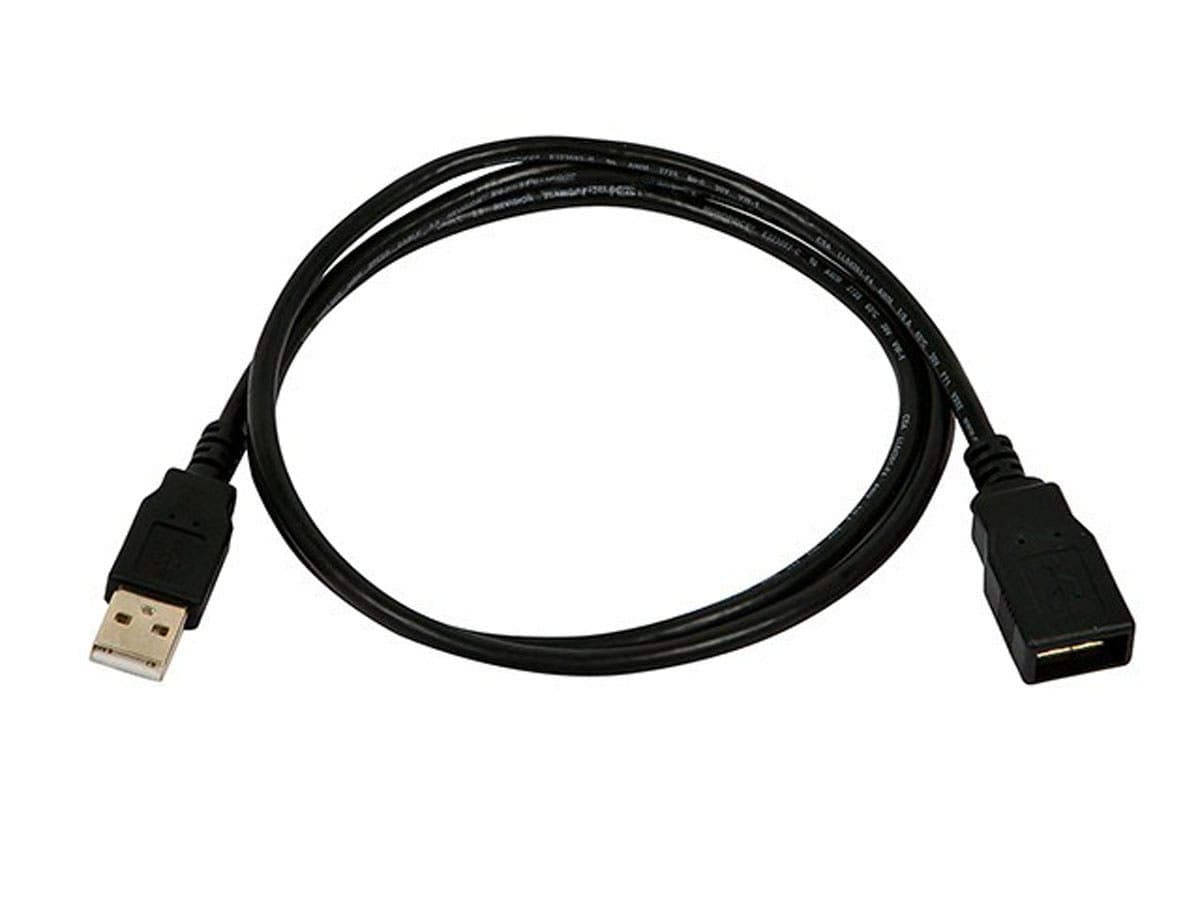 Monoprice USB 2.0 Type-A Male to Type-A Female Extension Cable - Gold Plated, 28/24AWG, 3 Feet, Black