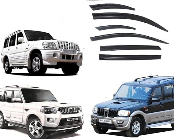 Auto Royal Unbreakable Car Window Door Visor/Rain Guard/Wind Deflector Compatible for (Mahindra Scorpio Classic)