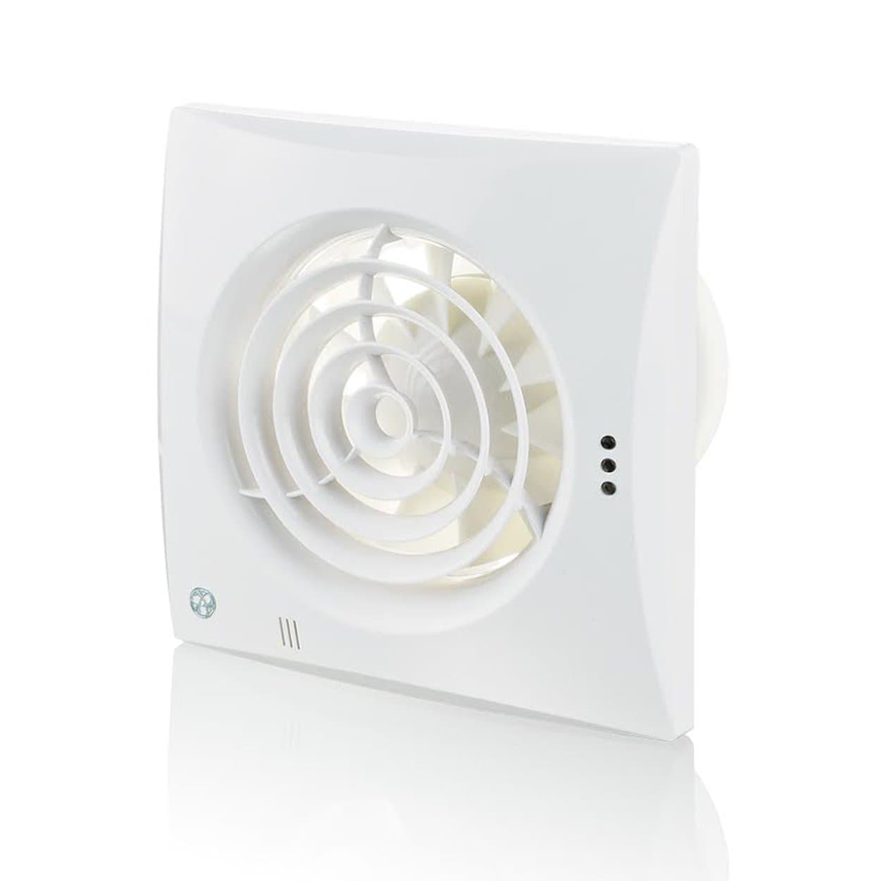 CALM 100 H 100 mm Kitchen or Bathroom Extractor Fan - Brilliant White with Timer & Humidity Sensor