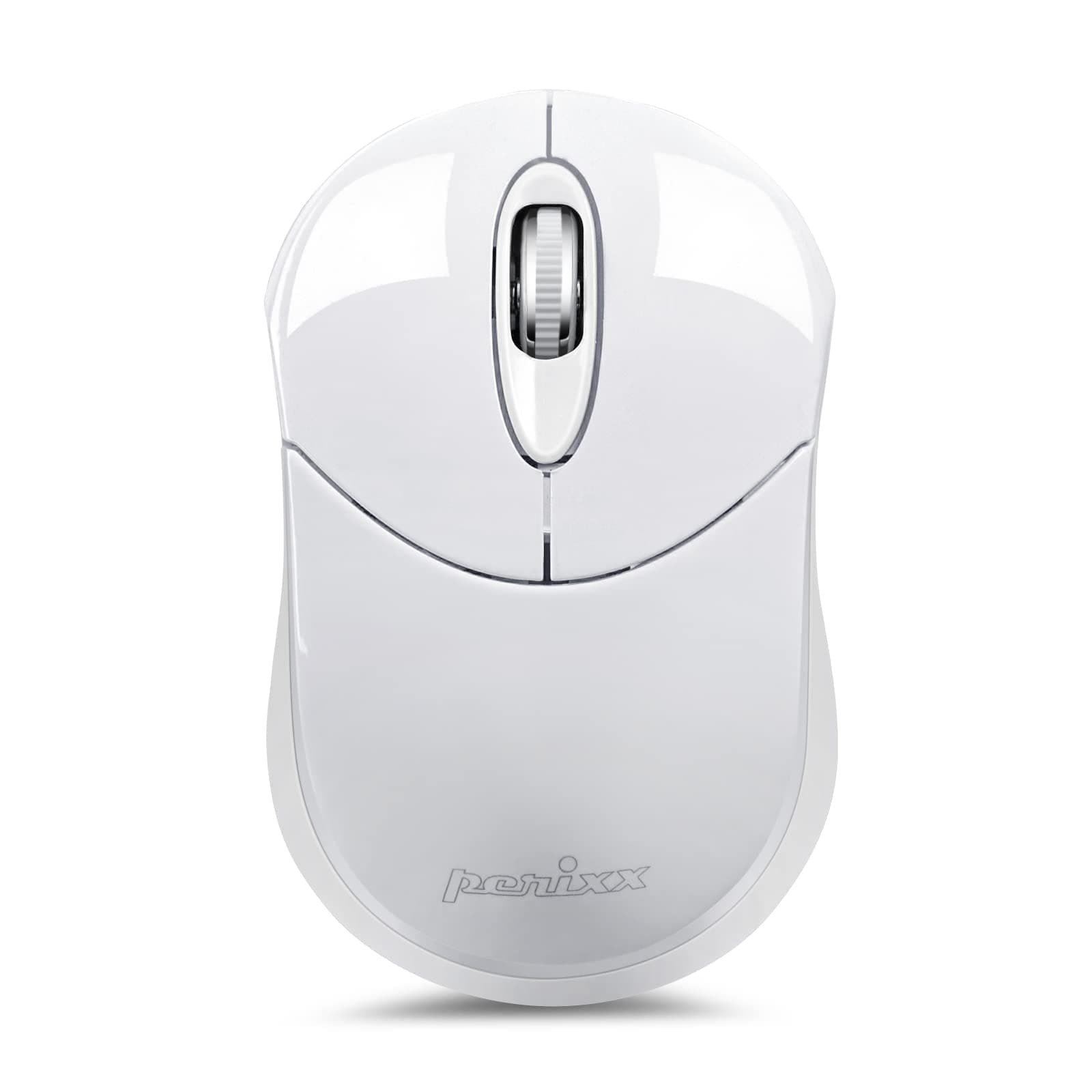 Perixx Perimice-802 Mini Wireless Bluetooth Mouse, Portable Small 3 Buttons Optical Mouse for Laptop Android Tablet PC, Works without USB Receiver, White, PERIMICE-802W