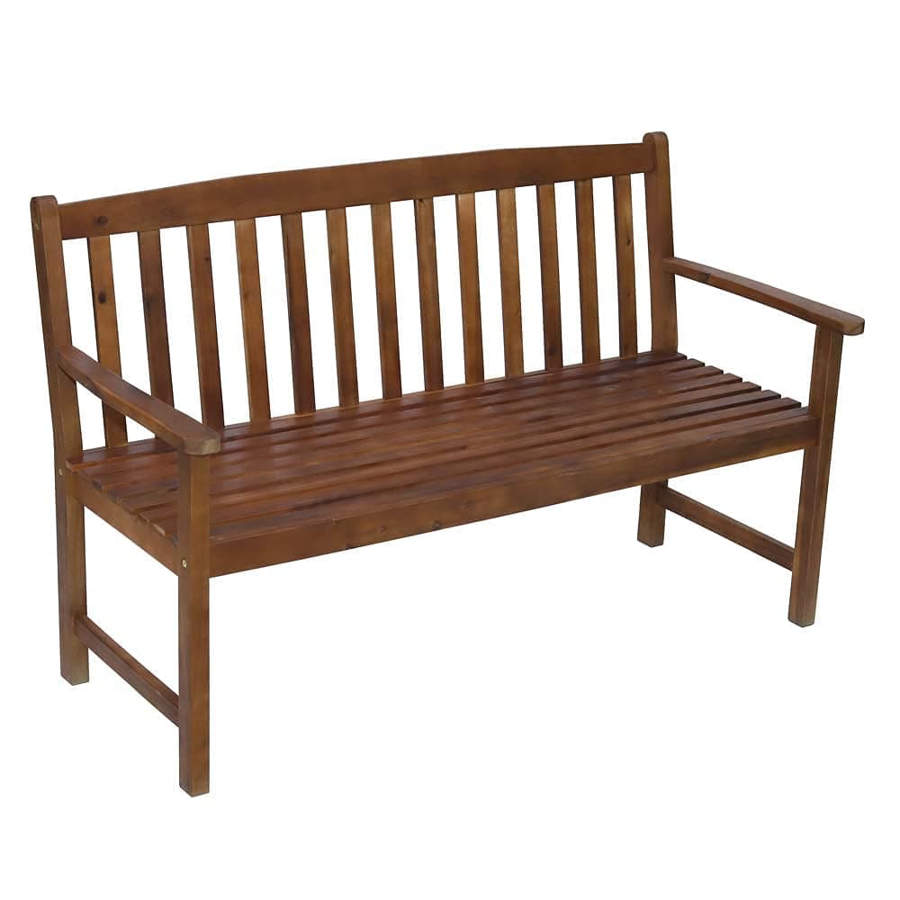 YAHOME Solid Wood Bench Seat For 3 Persons - Wooden Sofa For Outdoor Patio Furniture Garden Bench With Backrest and Armrest – Outdoor Furniture Garden Chair Park Bench