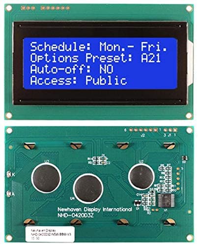 LCD Character Display Modules & Accessories STN - Blue Transm White LED Bklght