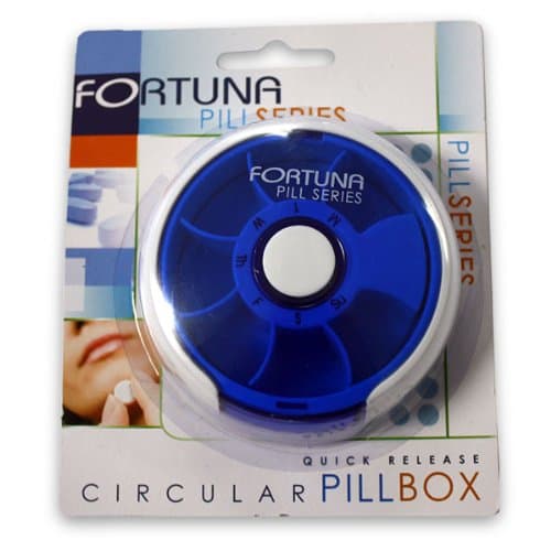 Fortuna Pill Series Circular Quick Release Pill Box