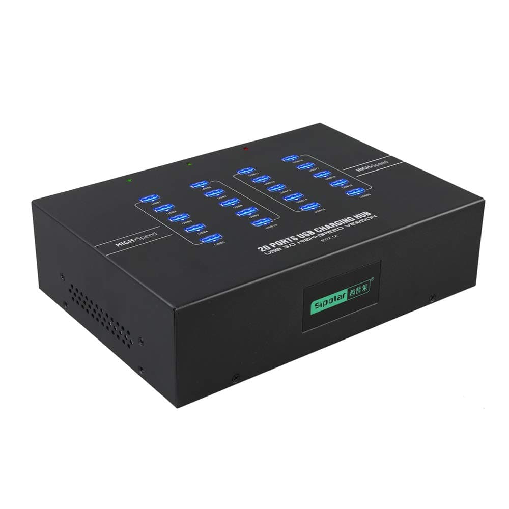 20 Port USB3.0 Hub-Charging Hub for Multiple Devices with 5V 40A Powered