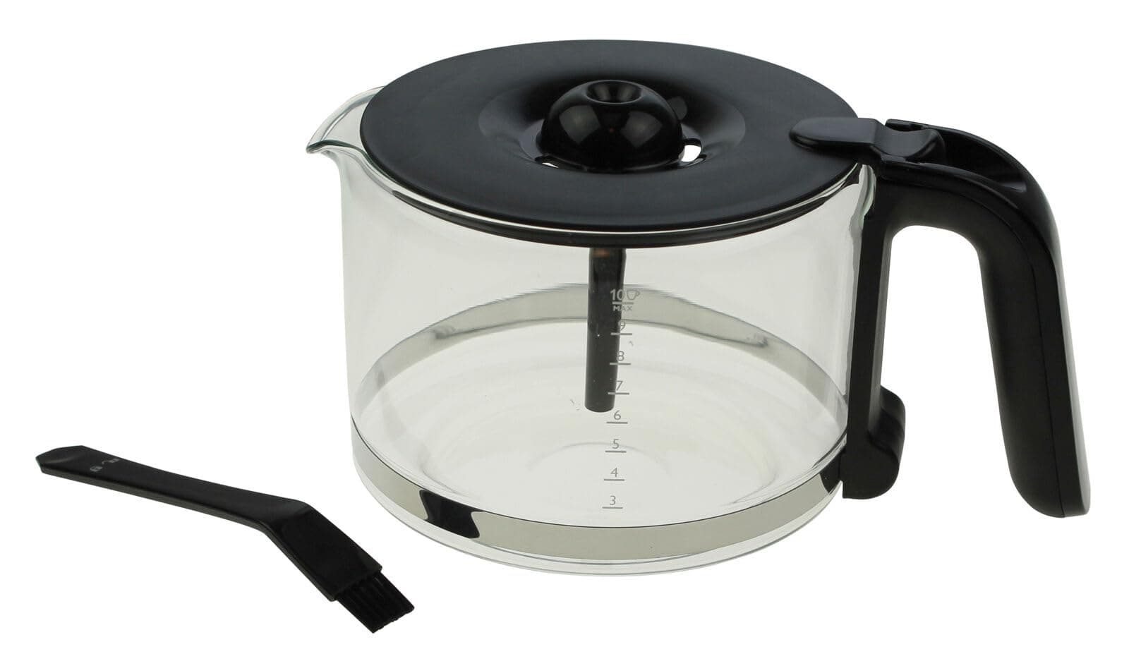 Glass Jug Compatible with/Replacement Part for Philips 996510073714, CP9948 HD7761..Grind & Brew Coffee Machine