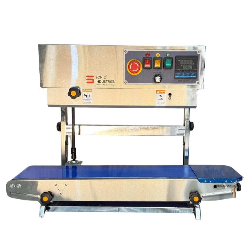 - Stainless Steel Body FR-900 Automatic Continuous Band Sealer vertical Plastic Bag Sealing Machine