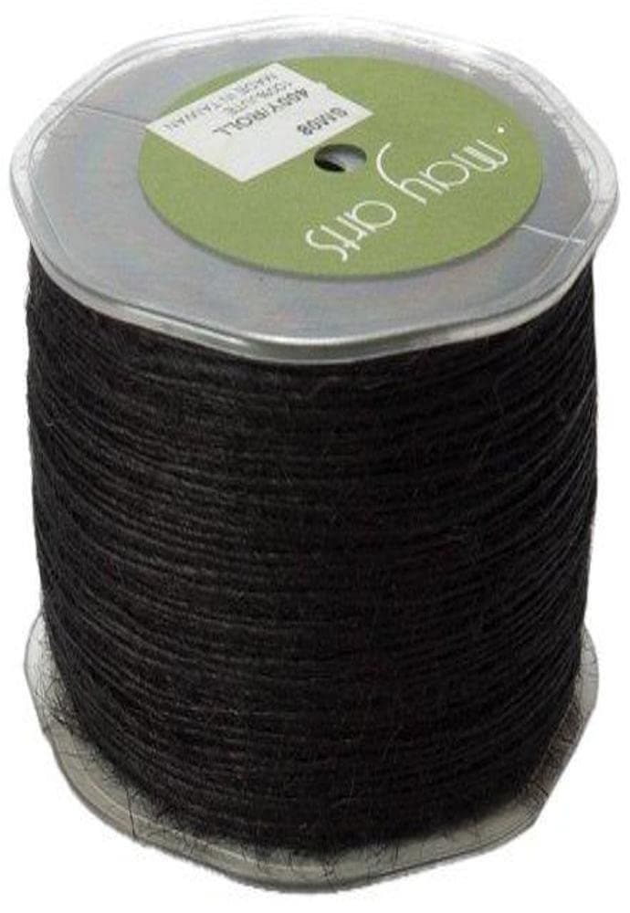 May Arts Burlap String 1 mmx400Yd Black, Acrylic, Multicolour, 8.89x7.62x7.62 cm