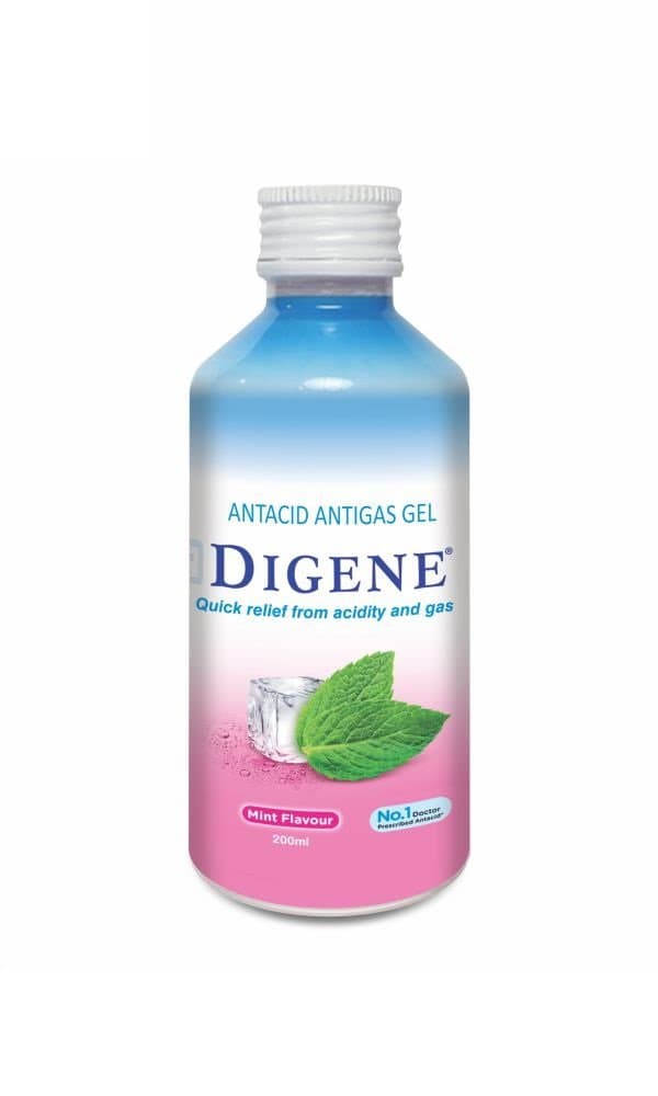 2 x Digene Gel - Mint Flavour 200ml + Free Vetiver Bath Scrub