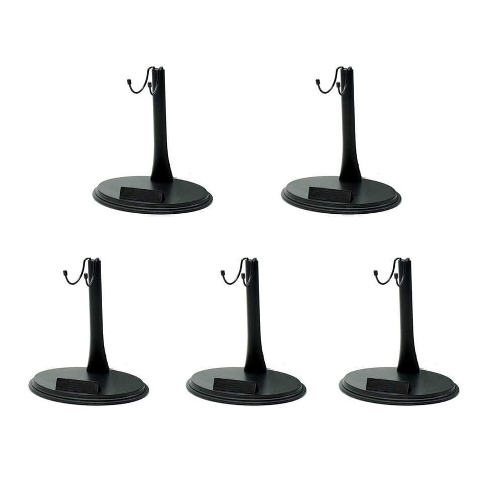5 Pcs Action Figure Stand 1/6 Scale Model Stand 12 inch, Black Holder Support Base Bracket for Model, Action Figure Base Display Stand U Type Simple Packaging- Detachable Adjustable Height
