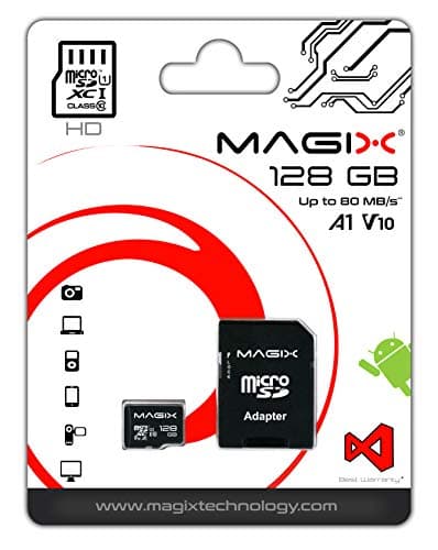 Micro Sd Card 128GB Magix Hd Series Class10 V10 + Sd Adapter Up to 80MB/S