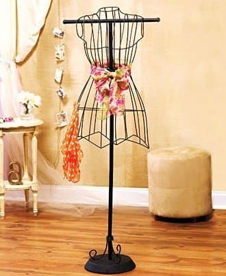 Old Fashioned Wire Dress Form Fitting Woman's Shape by Dress Form