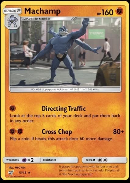Pokemon - Machamp 13/18 - Detective Pikachu - Holo Rare