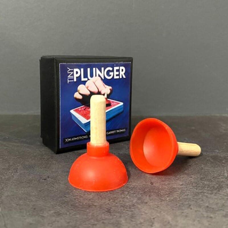 blue-ther Tiny Plunger Armstrong Magic Tricks Magician Close Up Illusions Props Mentalism Unsuspecting Little Magia (Orange)