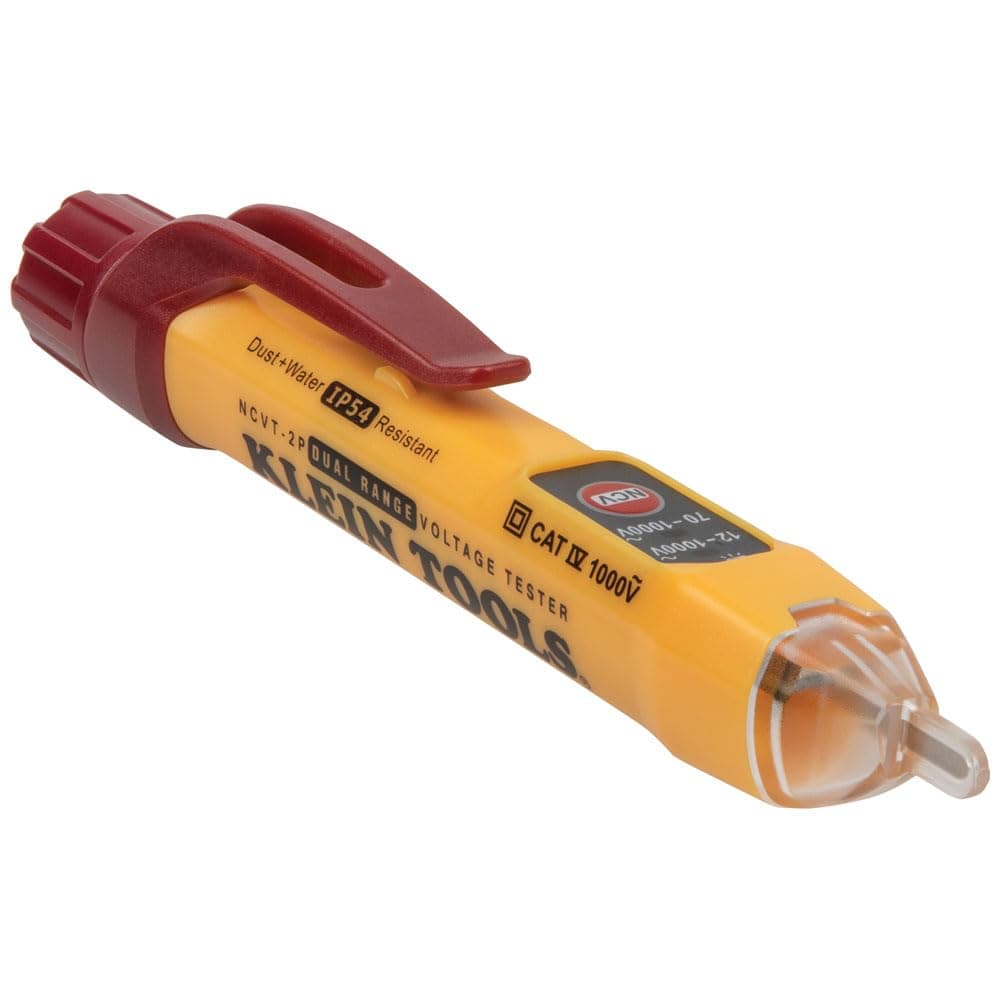NCVT2P Dual Range, Non-Contact Voltage Tester, 12-1000V AC, Visual and Audible Indicators, Auto Power Off
