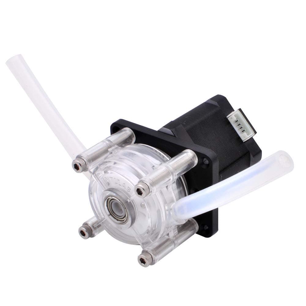 INTLLAB High Flow Corrosion Resistant Vacuum Peristaltic Self-Priming Pump with Stepper Motor 12V/24V High Flow Peristaltic Pump, DP-520-48S