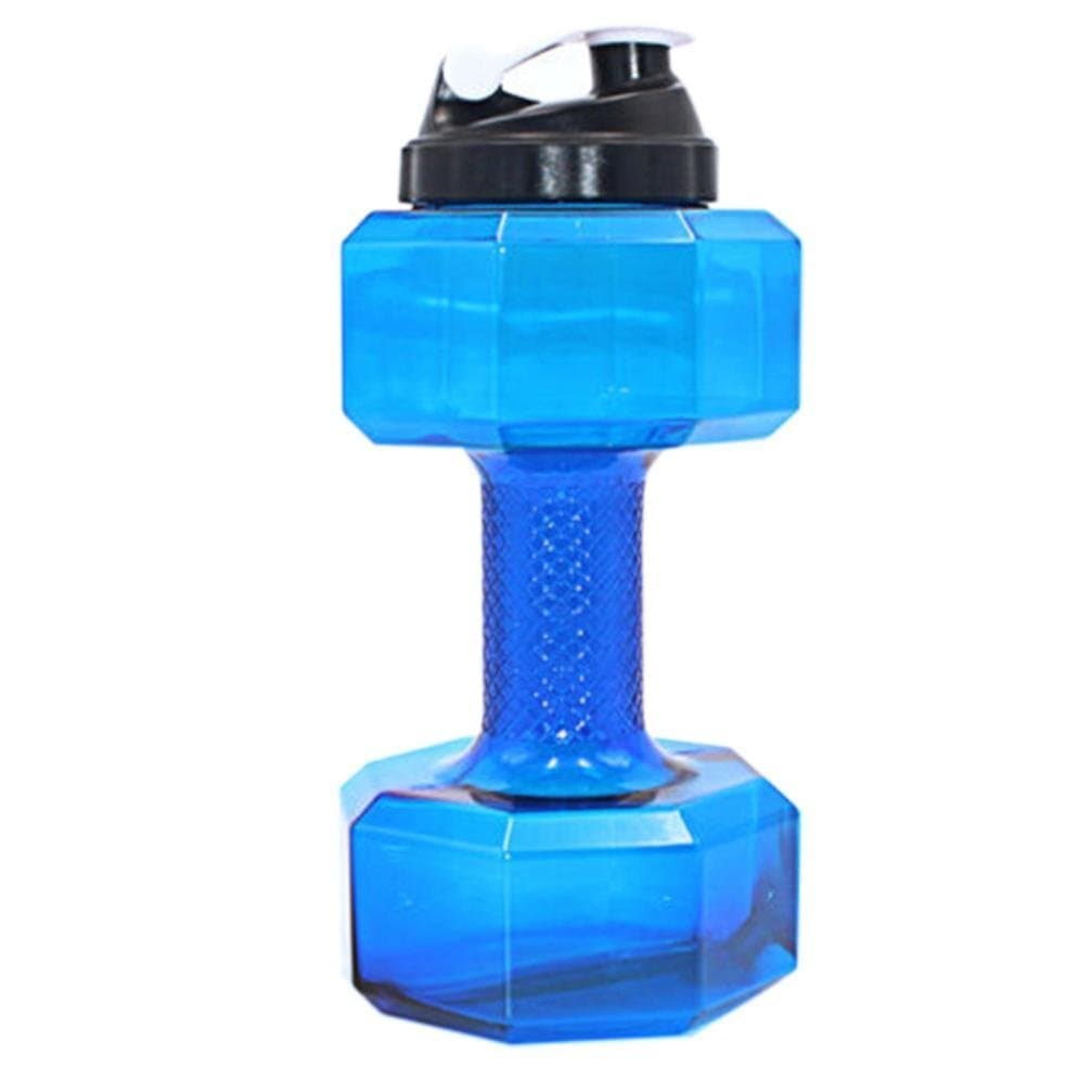 Upgrade Dumbbell Shaped Water Bottle | Big Capacity 75 Oz (2.2 L)| BPA Free | Flip Top Leak Proof lid | 5 Colors(Blue)