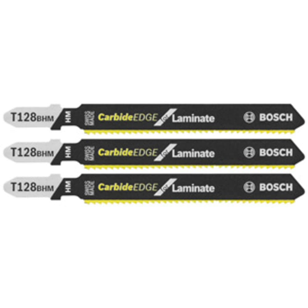 Bosch T128BHM3 3 pc. 3-5/8 in. 14 TPI Carbide-Strip Special for Laminates T-Shank Jig Saw Blades