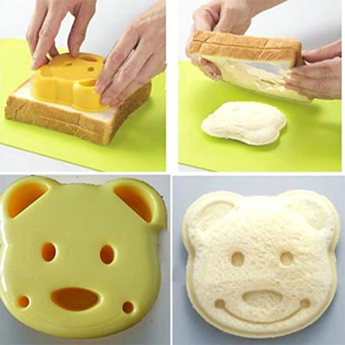 Home DIY Cookie Cutter Plastic Sandwich Toast Bread Mold Maker Cartoon Bear Tool