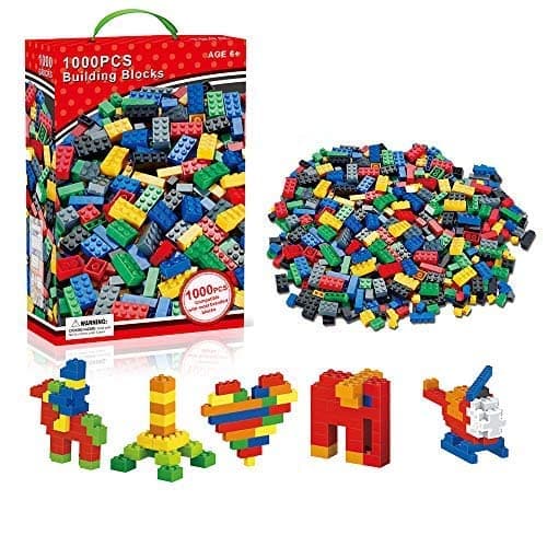 DingDing Building Blocks 1000 PCS Building Bricks Building Toys Set Learning Set for Ages 6 7 8 9 10 11 12 Year Old Boys Girls Children Kids Best Kids Toy Creative Games Fun Activity, multicoloured