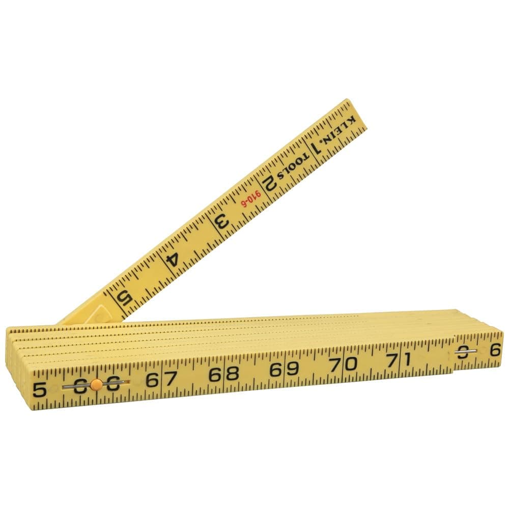 910-6 Folding Ruler 6-Foot, Durable Fiberglass, Inside Reading