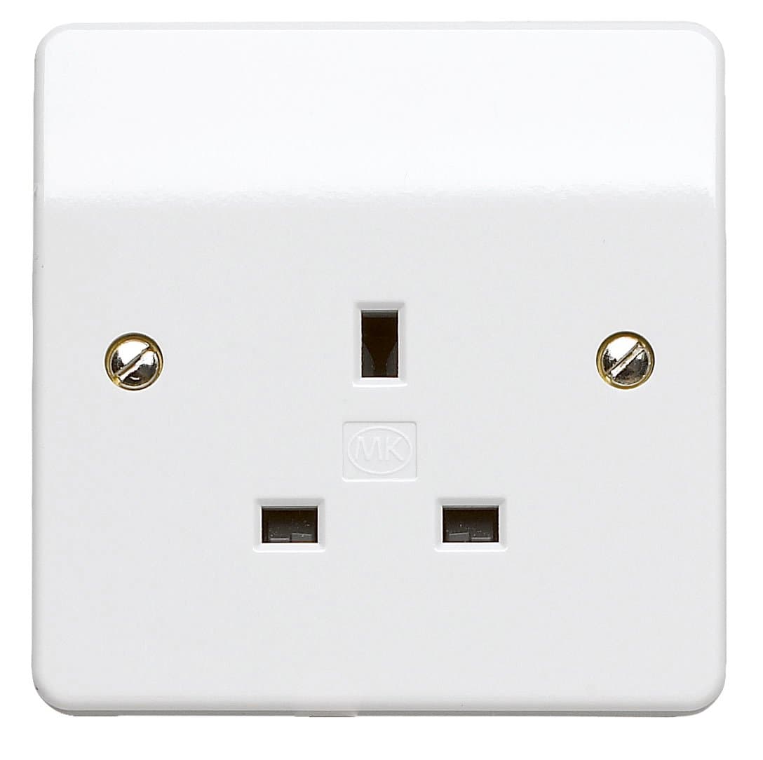 K780WHI 13 amp 1-Gang Socket, Standard White