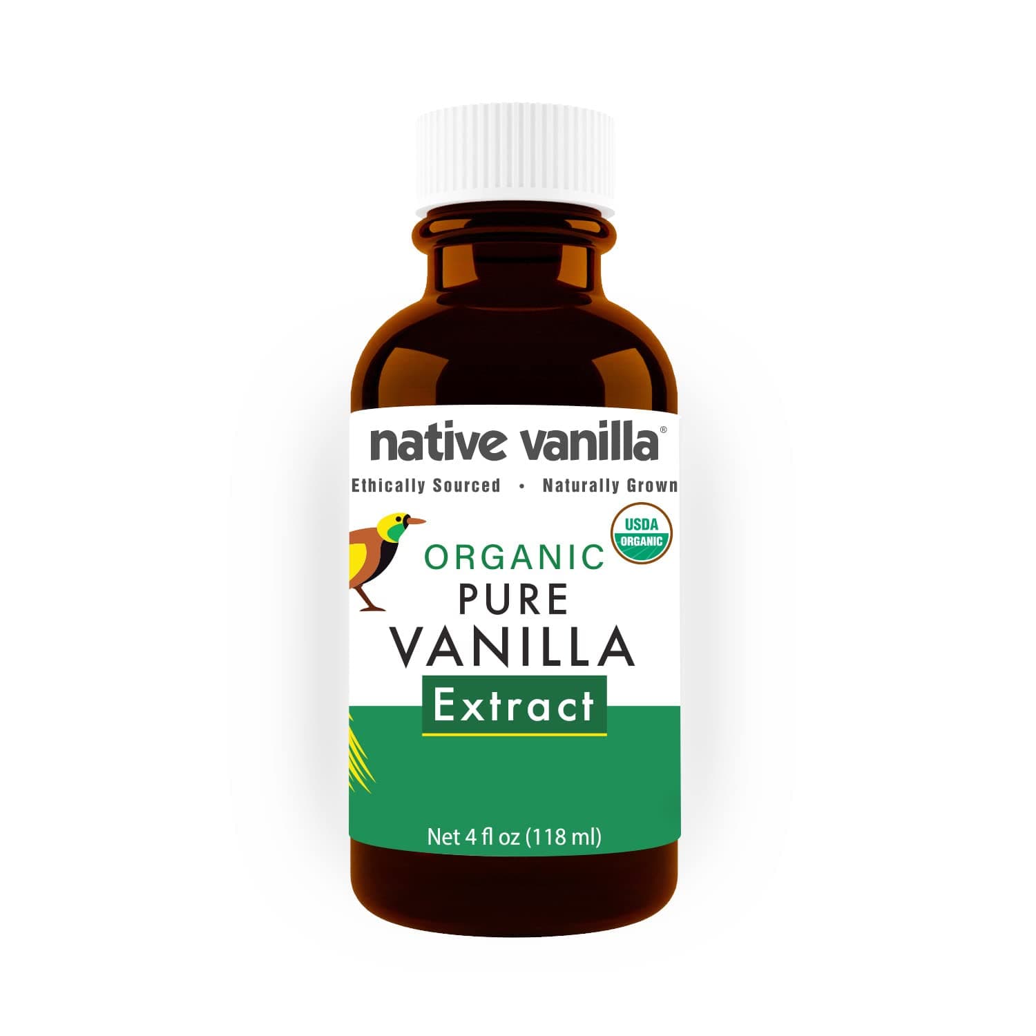 Organic Pure Vanilla Extract - 4 Fl Oz - Perfect for Cooking and Baking, and Dessert Crafting