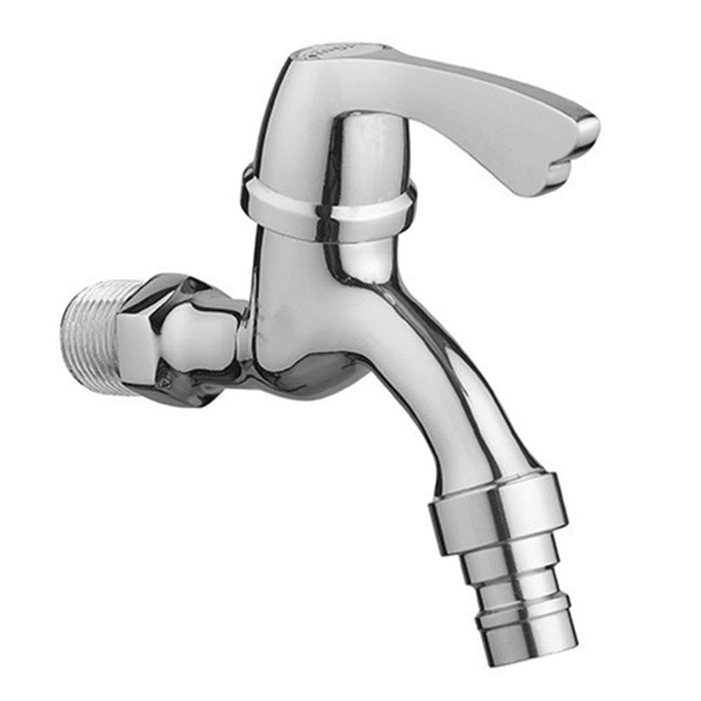 Single Handle Wall Mounted Faucet Cold Water Bathroom Lavatory Sink Bathtub Brass Taps Washing Machine Garden Faucet,Chrome Finish