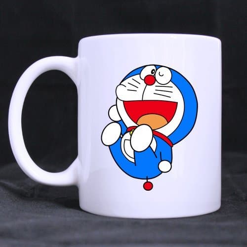 Japan Anime Cartoon Doraemon Custom White Coffee Mug Tea Cup 11 OZ Office Home Cup (Printed on two sides)