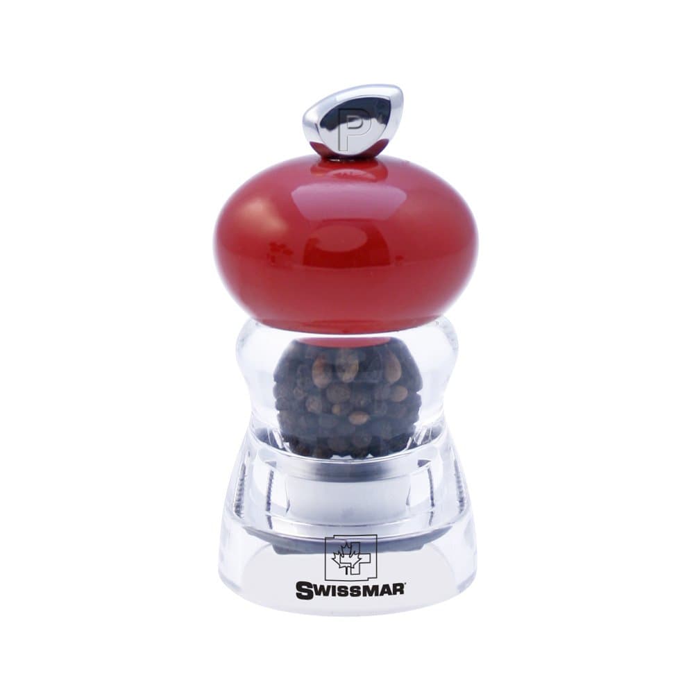 Swissmar Andrea 4-Inch Pepper Mill, Glossy Red