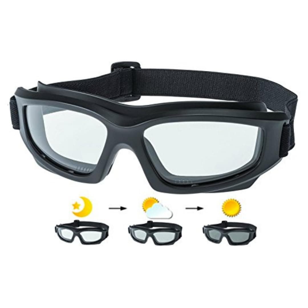 Get Lost Helmets Motorcycle Goggles For Men: Heavy-Duty Motorcycle Riding Goggles w/Hard Case, Cleaning Cloth, & Pouch