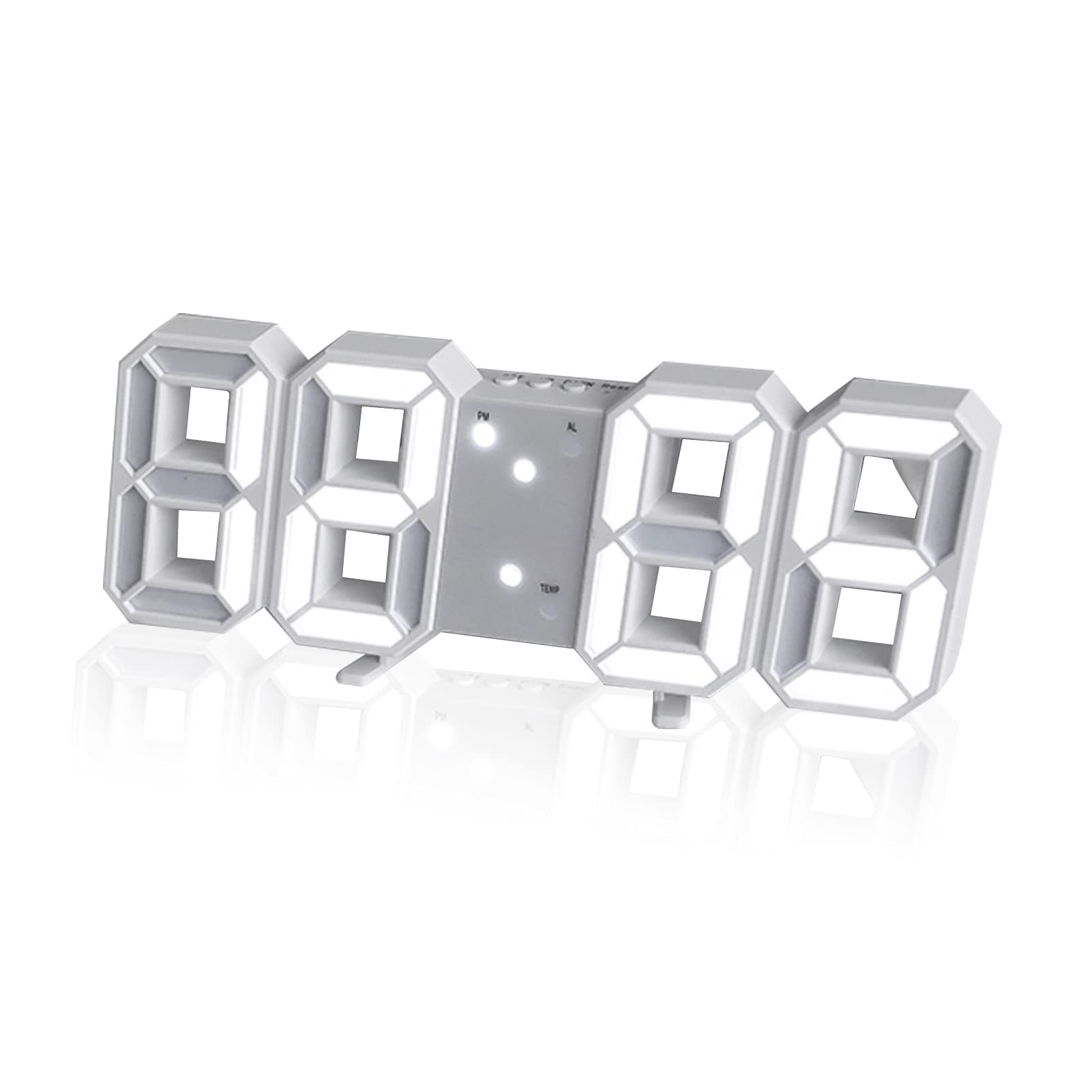 3D LED Digital Wall Clock Table Desktop Alarm Clock Nightlight For Home Living Room Office