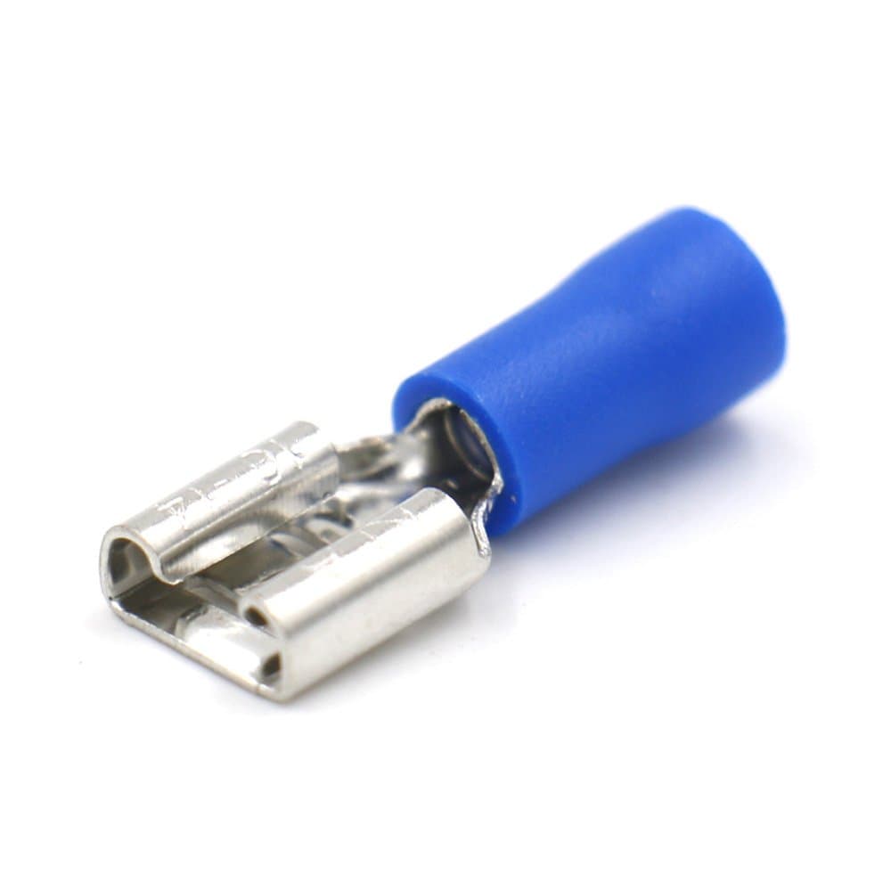 Balmann Blade Receptacles Blue Pin Size 6.3 mm Crimp Terminals Insulated for Electronics and Hobby – CABLE LUGS Pack of 50