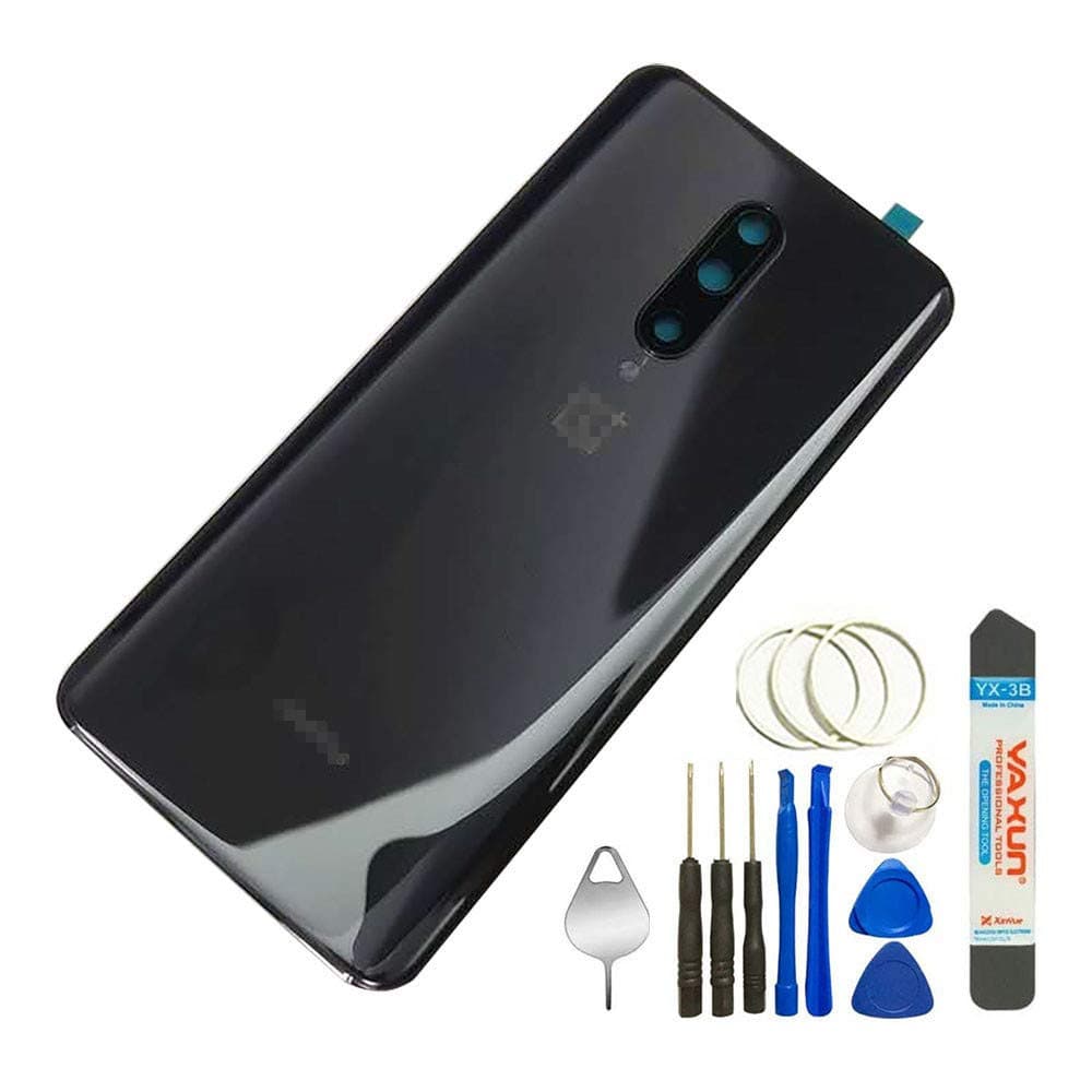 Battery Back Cover Rear Panel Glass +Camera Lens for Oneplus 7 Pro 6.67" GM1911 GM1913 GM1917 GM1910 GM1915 (Mirror Gray)