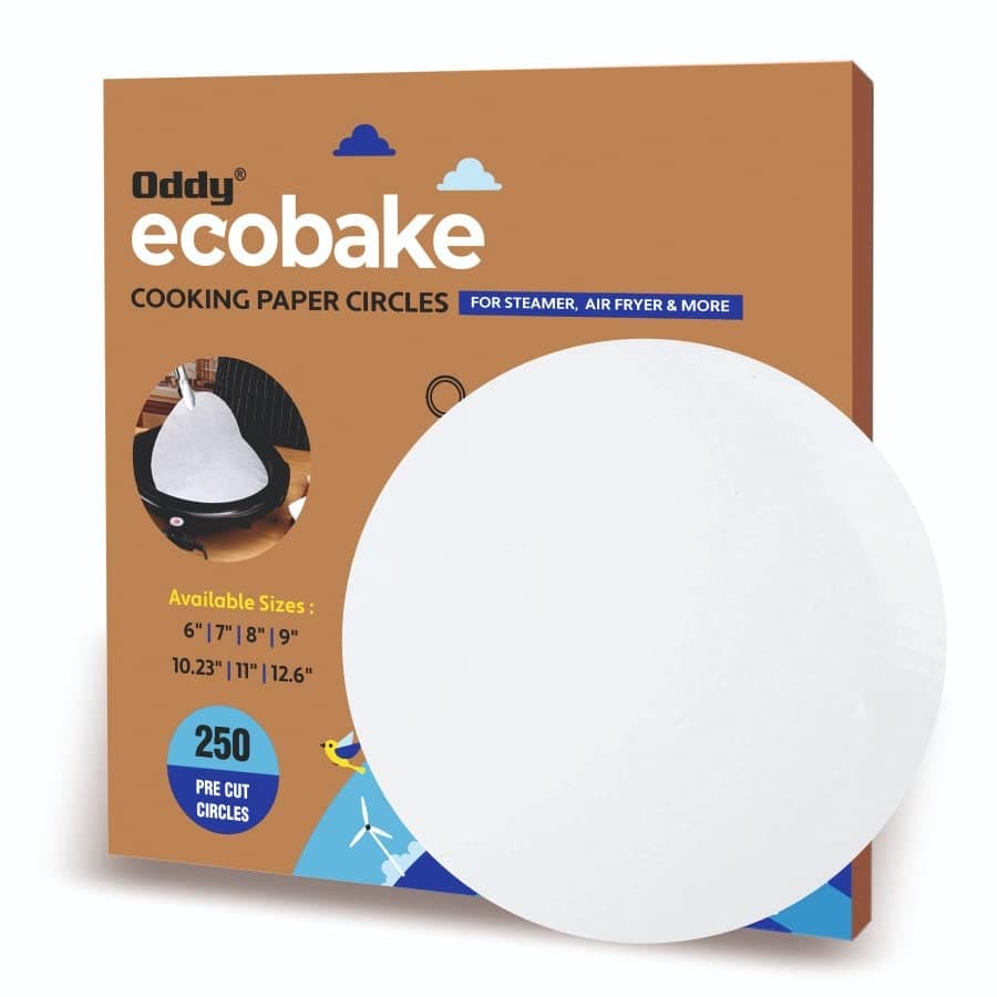 Oddy Ecobake Baking & Cooking Paper Circles | Ideal for Baking Cakes, Pastries & Cheesecakes | Best Suitable for Airfryer, Microwave, Oven & Steamer (4 Inch)